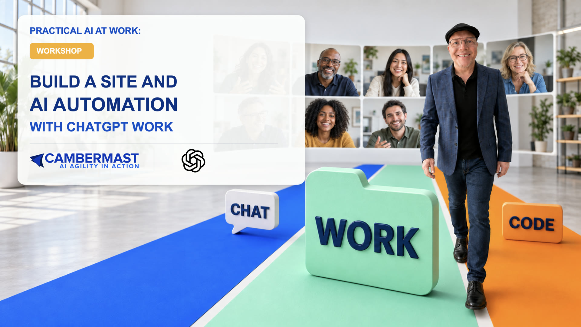 Practical AI at Work ChatGPT Work companion workshop with Bill Raymond and online participants