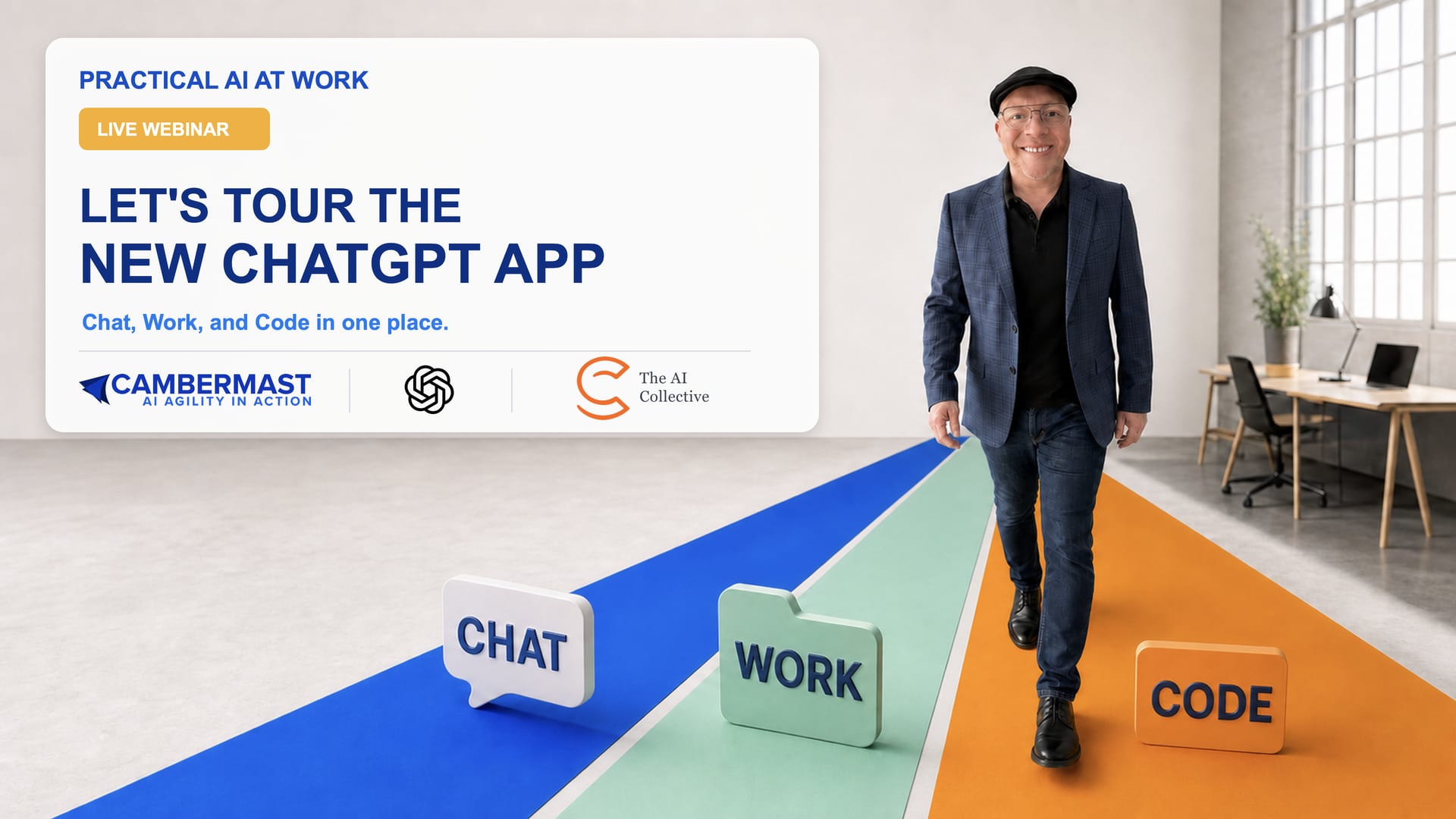 Practical AI at Work: Let's Tour the New ChatGPT App promotional artwork