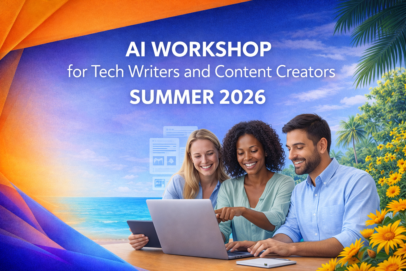 Open graph image for the AI Workshop for Tech Writers and Content Creators training program